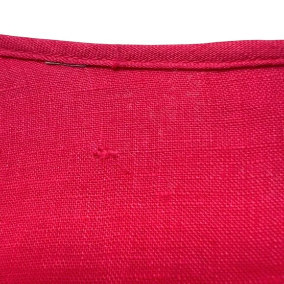 JM Collection 100% Linen Top Plus Size 22W Pink Tunic Blouse Button Front - Picture 10 of 11